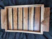 11.5in x 21in Multi Species Wood Tray 202//152